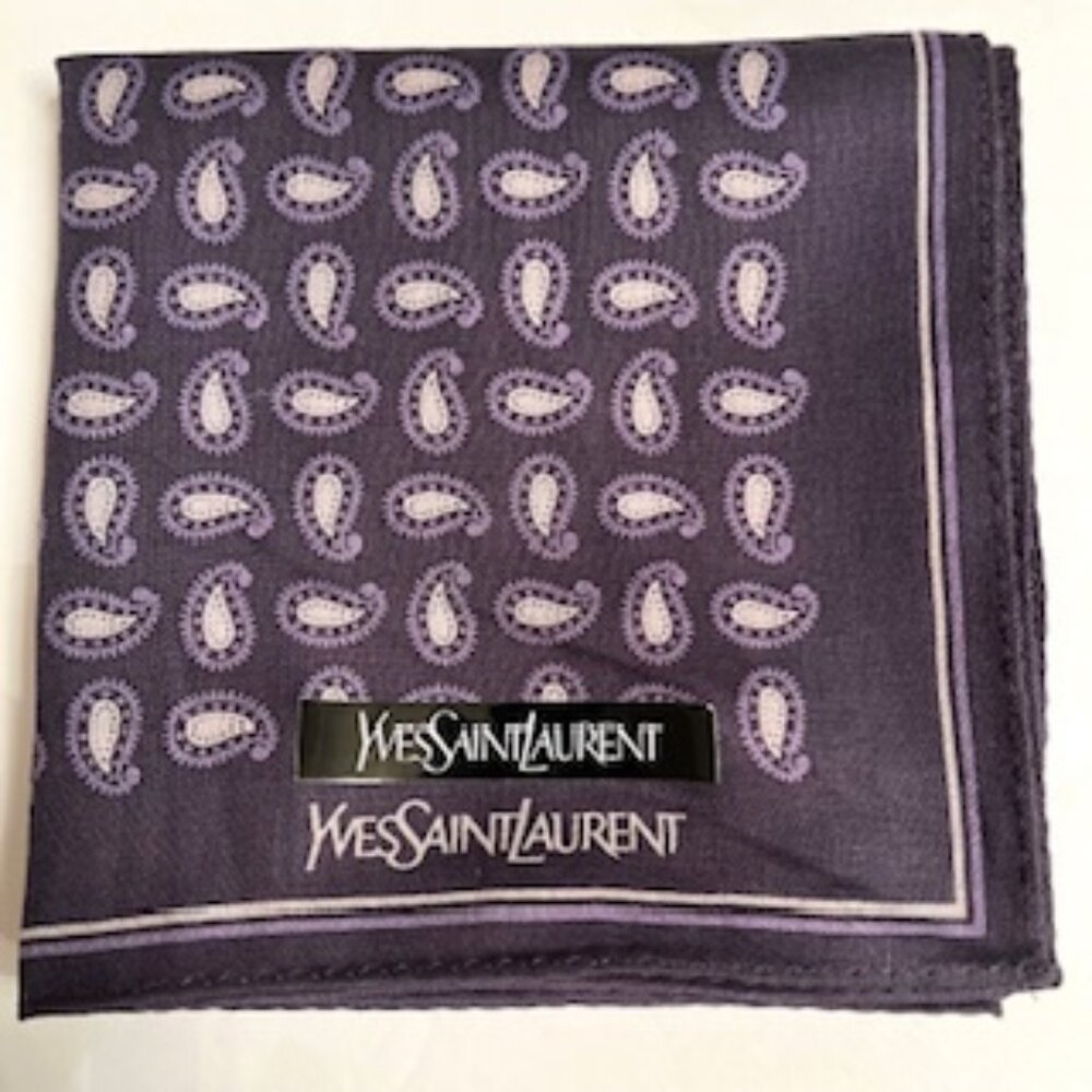 New, Yves Saint Laurent Men’s Handkerchief/Pocketsquare